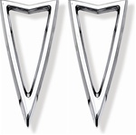 Image of 1968 Firebird Rear Side Marker Lamp Light Chrome Bezels Trims, Pair