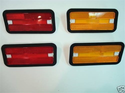 Image of 1970 - 1981 Firebird and Trans Am Side Marker Light Lamp Lens Kit with Installed Gaskets