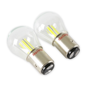 Image of 1157 Amber LED Stop / Turn / Park Light Bulbs, Dual Filament, Pair