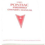 1985 Firebird Owners Manual
