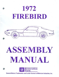 Image of 1972 Firebird and Trans Am Assembly Manual