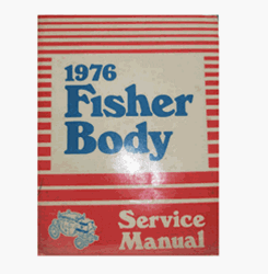 1976 Firebird Fisher Body Service Manual Book