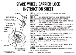 Image of Spare Wheel Carrier Lock Instruction Sheet Decal