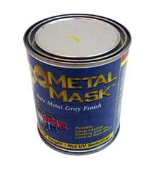 "Metal Mask" Single Component Polyurethane Paint Coating - Bare Metal Gray Finish, 1 Pint