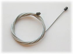 Image of 1968 - 1969 Firebird Center Emergency Parking Brake Cable, 79 Inch, Stainless Steel