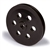 Image of BLACK Anodized Billet Aluminum Pontiac Power Steering Pulley, Press On