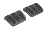 Image of Lokar 1967 - 1972 Firebird Black Billet Aluminum Curved Brake and Clutch Pedal Covers, Pair with Rubber Inserts