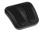 Image of Lokar 1967 - 1968 Firebird Black Billet Aluminum Emergency Parking Brake Pedal Cover with Rubber Inserts