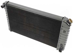 Image of 1970 - 1971 Radiator 4 Core, Automatic, 2-3/4" Wide Left Side Mount and 3-1/2" Wide Right Side Mount.