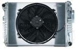Image of 1967 - 1969 Pontiac Firebird COLD-CASE 23" Aluminum Radiator for Manual Trans with 16" Electric Fan and Custom Fit Aluminum Fan Shroud