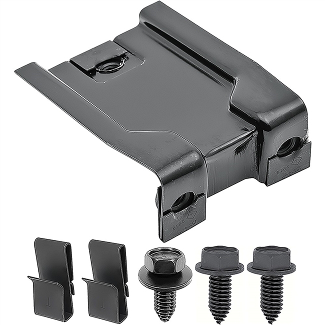 Image of 1967 - 1969 Firebird Upper Radiator Fan Shroud Mounting Bracket Set with Lower Slide Clips and Mounting Bolts