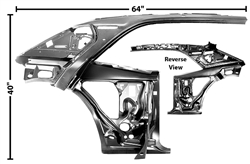 Image of 1967 - 1969 Firebird Quarter Panel and Door Frame Inner Assembly, Right Hand