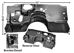 Image of 1978 - 1981 Firebird Firewall Assembly, Custom Smooth Heater Delete