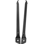 Image of 1967-1969 Radiator Support to Fender Bars in Black - OE Style - Pair