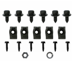 Image of 1967 - 1968 Front Spoiler Mounting Bolts and Clip Kit, Camaro Style