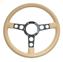 1970 - 1981 Firebird and Trans Am Formula Padded Steering Wheel - Black Spokes with Camel Tan Padding