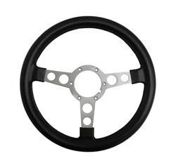 1969 - 1981 Firebird Formula Steering Wheel Early Edition Large Grip with Brushed Spokes and Black Padding