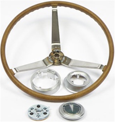 Image of 1968 Deluxe Woodgrain Steering Wheel Kit, OE Style