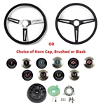 Image of 1967 - 1989 Firebird Custom Comfort Grip Steering Wheel Kit with Spoke Color and Custom Horn Cap Choices
