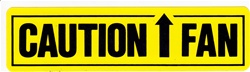 Image of 1980 - 1981 Firebird Caution Fan Decal, Turbo 4.9 Yellow and Black 10013630