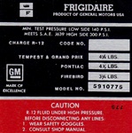 Image of 1971 Firebird Air Conditioning Compressor Decal, 5910775