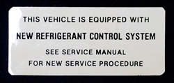 Image of 1977 - 1978 Firebird Air Conditioning Evaporator Box, New Refrigerant Control System Decal