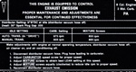 Image of 1970 Radiator Support Emission Decal, 2 Barrel, PA 480917