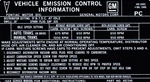 Image of 1970 Firebird Trans Am Radiator Support Emission Decal, 400 4 Barrel, PC 482340