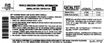 1987 Firebird 5.0F Engine Emission Decal, MT/AT, California, ZUR Code