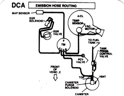 Image of 1989 Firebird Hose Routing Emission Decal 5.0E