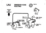 1991 Firebird 3.1 Engine Manual Trans Emission Hose Routing Decal with California Regulations, LNJ Code