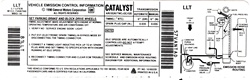 1991 Firebird Emission Decal 5.7 AT/MT California