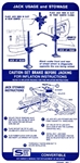 Image of 1968 Firebird Trunk Jacking Instructions Decal, Convertible 9793492