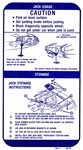 Image of 1970 Firebird Trunk Deck Lid Jacking Instructions Decal, Later Production 481218