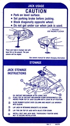 Image of 1970 Firebird Trunk Deck Lid Jacking Instructions Decal, Later Production 481218