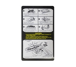 Image of 1979 - 1980 Firebird Trunk Jacking Instructions Decal, 10008685