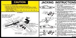 1981 - 1982 Firebird Trunk Jacking Instructions Decal, 10017624