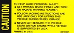 Image of 1979 - 1981 Jack Base Caution Trunk Decal, 14016967
