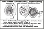 Image of 1984-1988 Pontiac Wire Wheel Hub Cap Instructions Trunk Decal