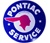 Image of Authorized Pontiac Service Indian Head Decal, 10 Inch Diameter