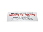 Image of Firebird Battery Cable Connection Warning Decal, Always Positive to Positive, Negative to Negative