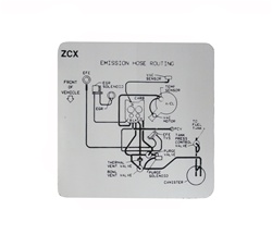 Image of 1987 Firebird Emission Decal 5.0H Hose Routing