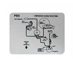 1992 Firebird 5.0 Emission Hose Routing Decal, Code PBX