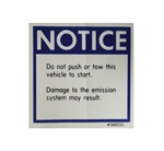 Image of Glovebox Warning Notice Decal, Push Start, 360225