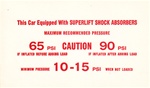 Image of Firebird Superlift Rear Shock Absorbers Information Card, Air Adjustable