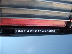 Image of Unleaded Fuel Only Decal, Black AND Silver