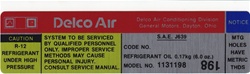 Image of 1979 Firebird Air Conditioning Compressor Decal, 1131198