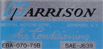 Image of 1975 Firebird Air Conditioning Evaporator Box, Harrison Decal