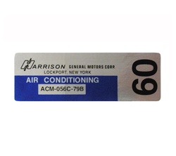 Image of 1979 Firebird or Trans Am Harrison Air Conditioning Evaporator AC Box Decal