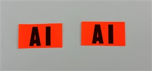 Image of 1969 Firebird or Trans Am Front Disc Brake Backing Plate Decals, AI Code, Pair